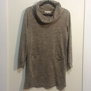 Japanese cowl neck sweater dress